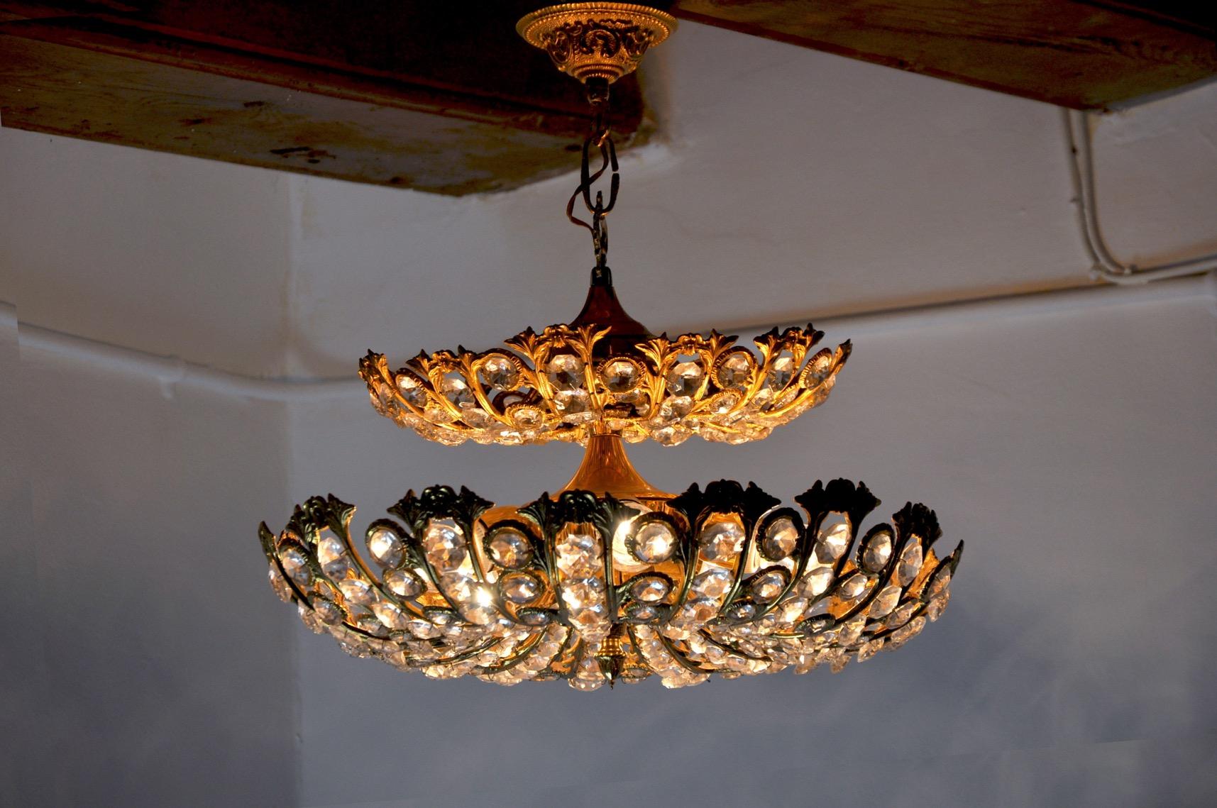 Lampadario Ernest Palme per Palwa, anni '60, Spagna in vendita 1