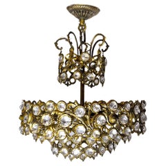 Retro Ernest Palm Chandelier for Palwa, 1960s, Spain