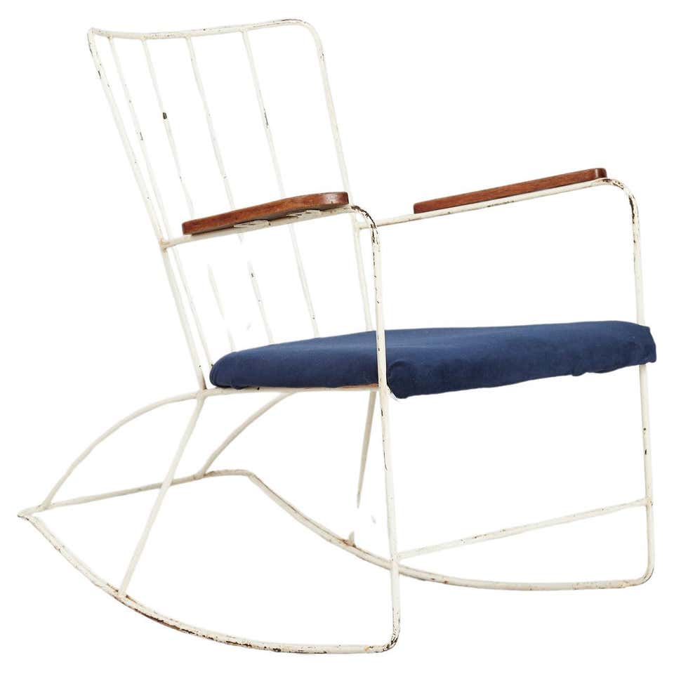 Danish Cord and Beech Rocking Chair, Denmark, 1940s at 1stDibs
