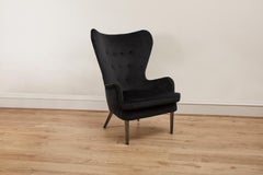Ernest Race, Vintage DA Armchair, 1940's, in Black Velvet