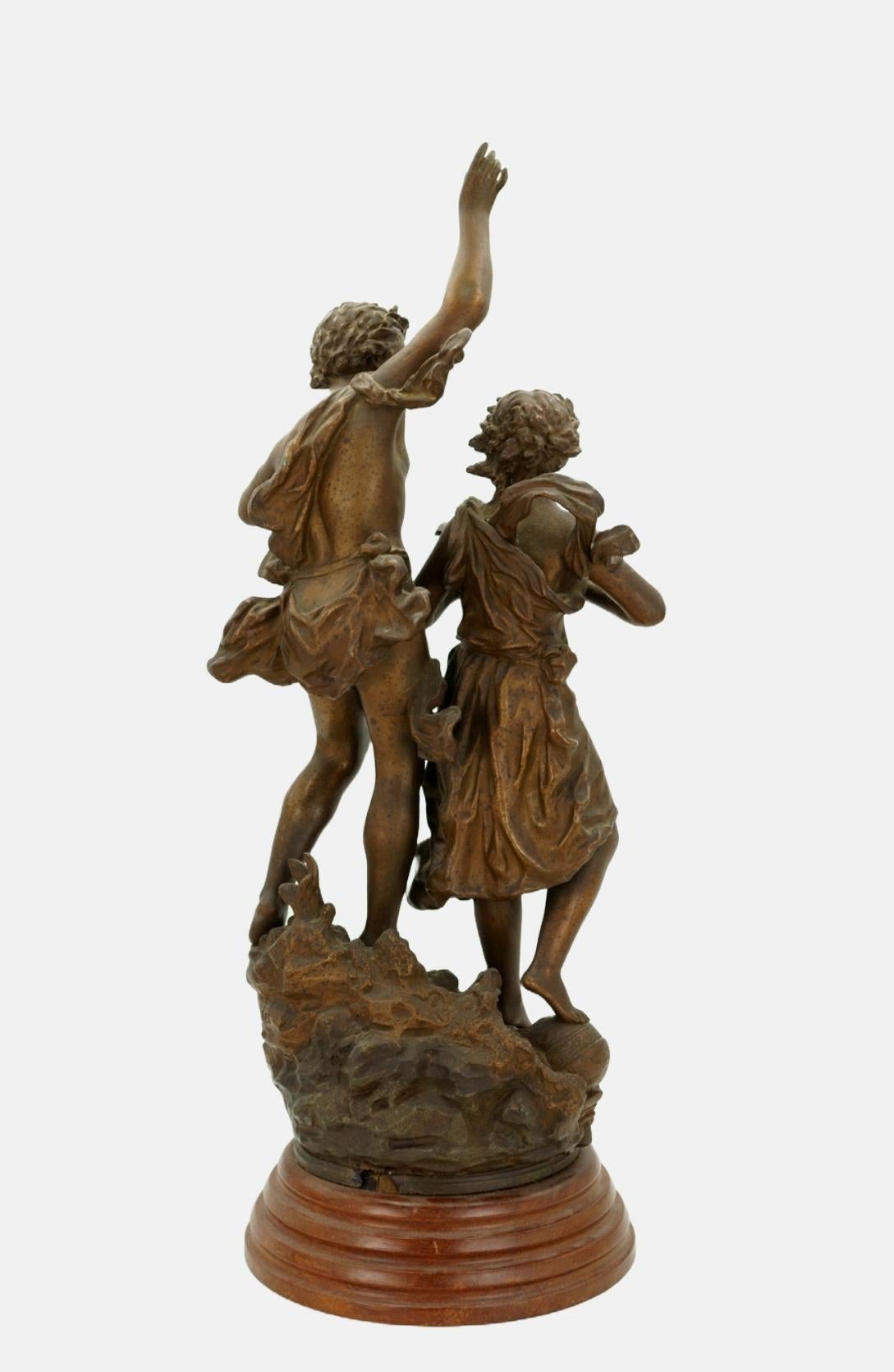 Allegory of Progress / - The Driving Force of Inspiration - - Realist Sculpture by Ernest Rancoulet
