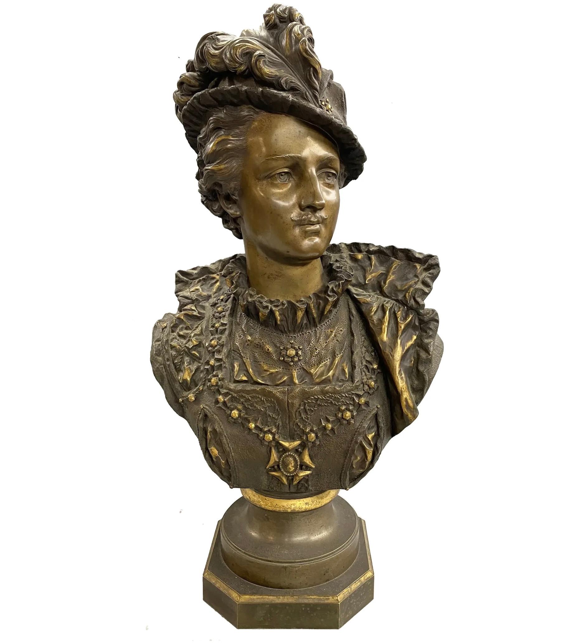 Bust eines französischen Adligen – Art von Ernest Rancoulet