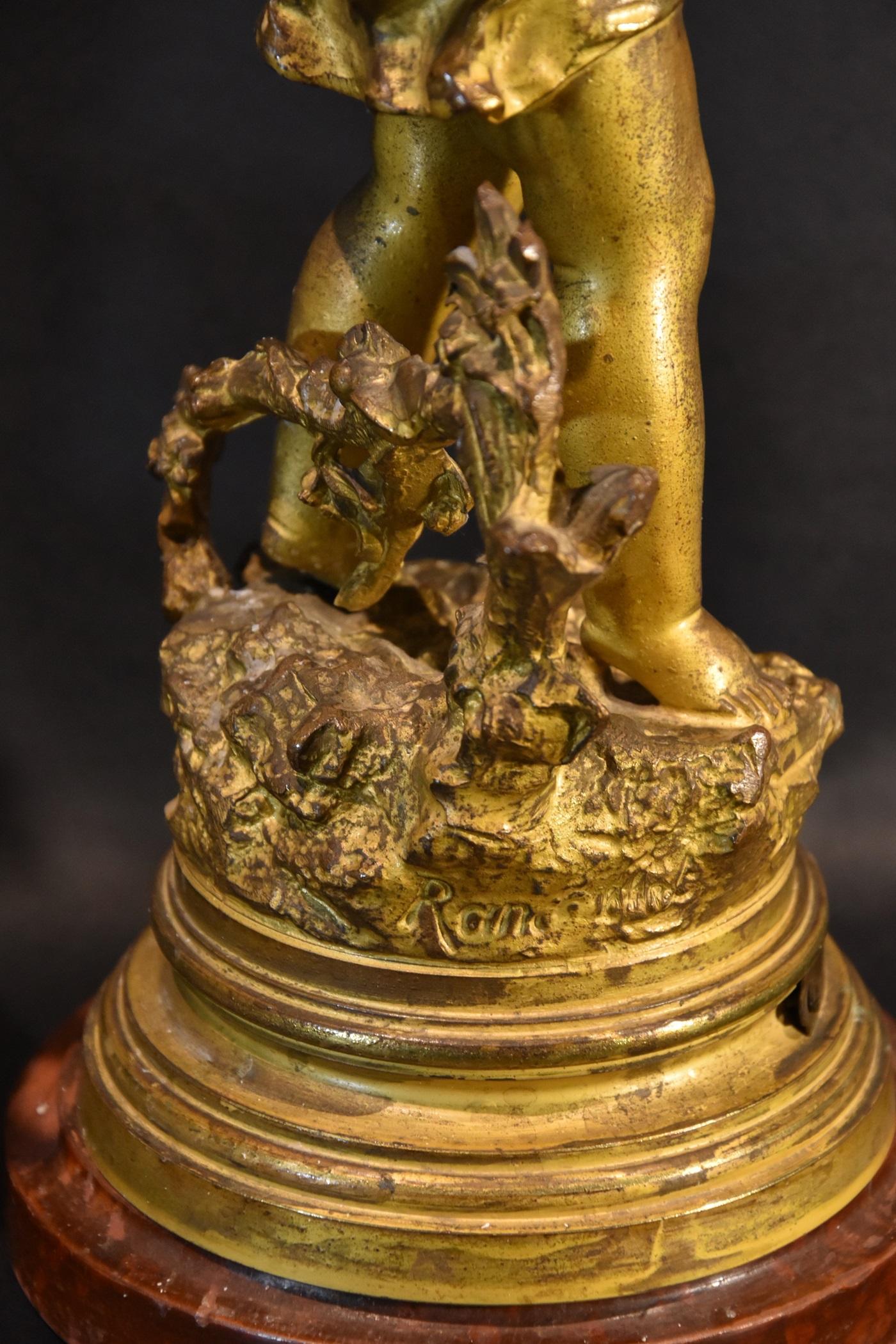 Paire de chandeliers en bronze Signature Rancoulet 19ème siècle Sculpture française en vente 6