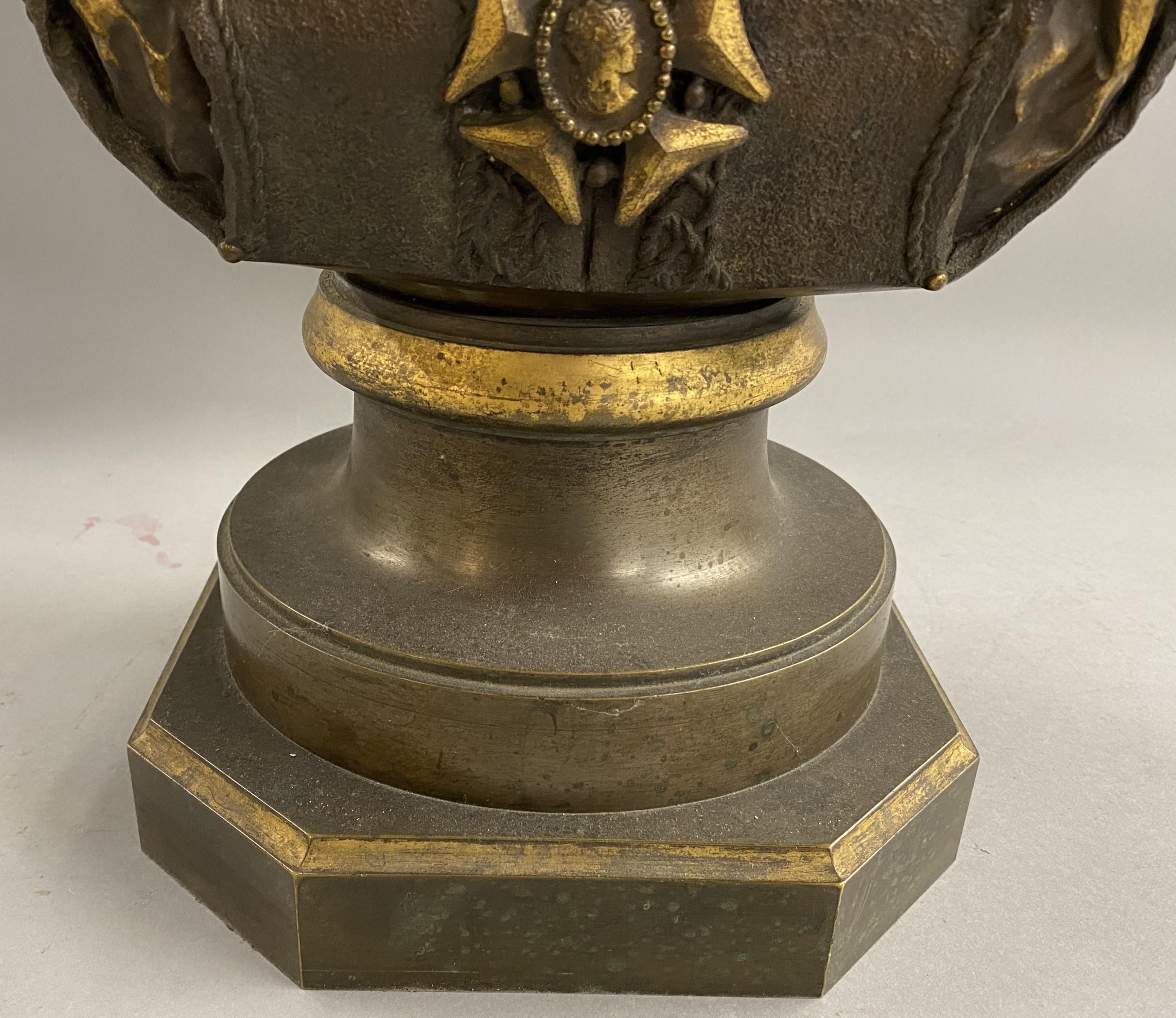 Calco Ernest Rancoulet Busto in bronzo patinato di nobile francese del 1900 circa in vendita