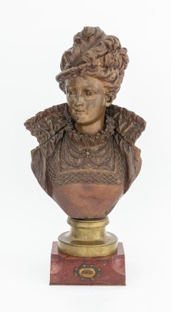 Ernest Rancoulet "Dona Sol" Patinated Bronze Bust
