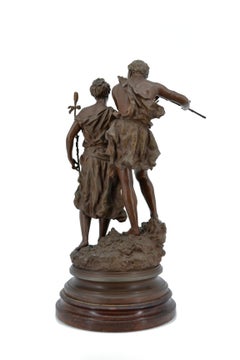 Ernest Rancoulet, Sculpture Group of a Man and Woman “L’ Age d’or ” 1870 – 1915
