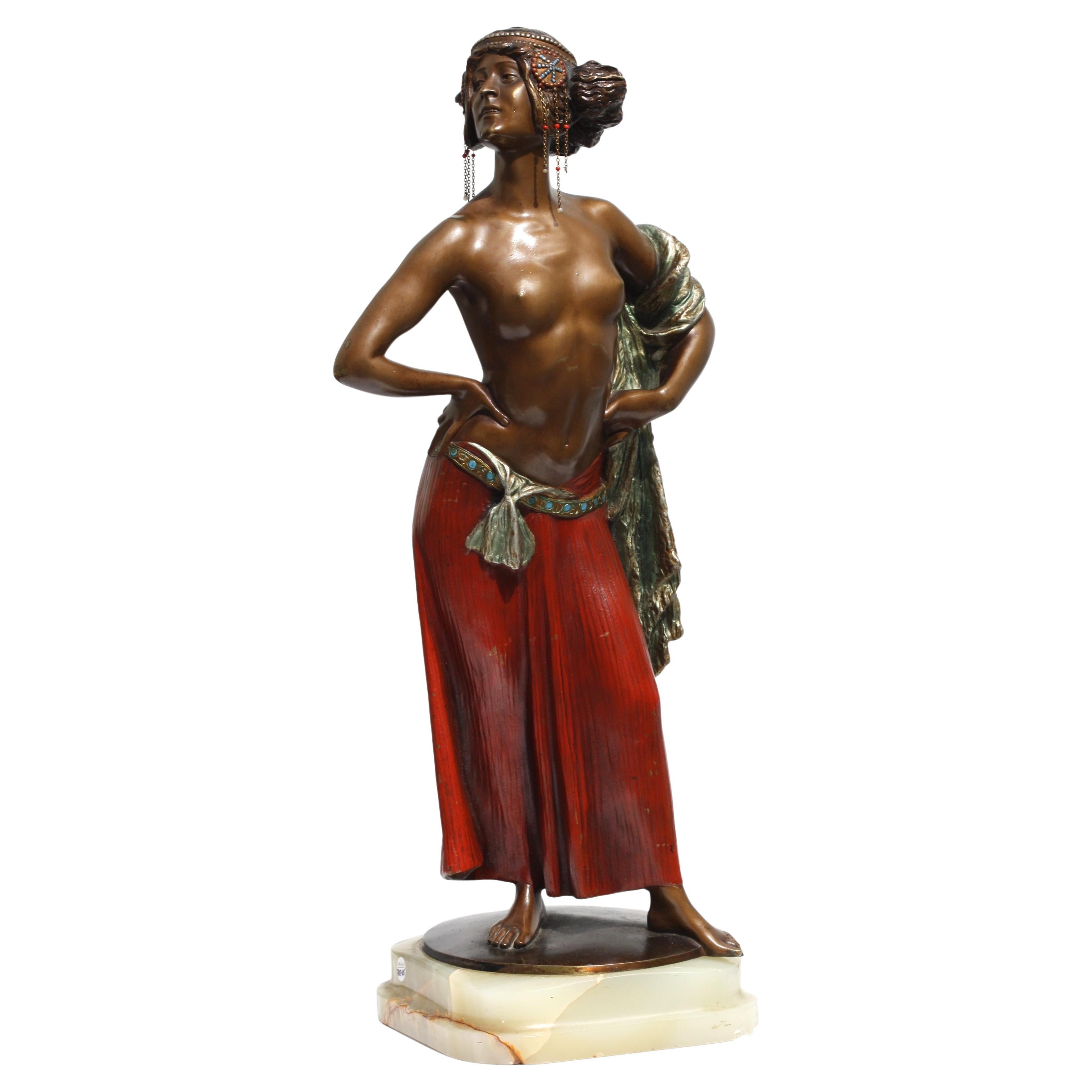  Ernest Serger, Bronze Salome, circa 1890, Signed For Sale