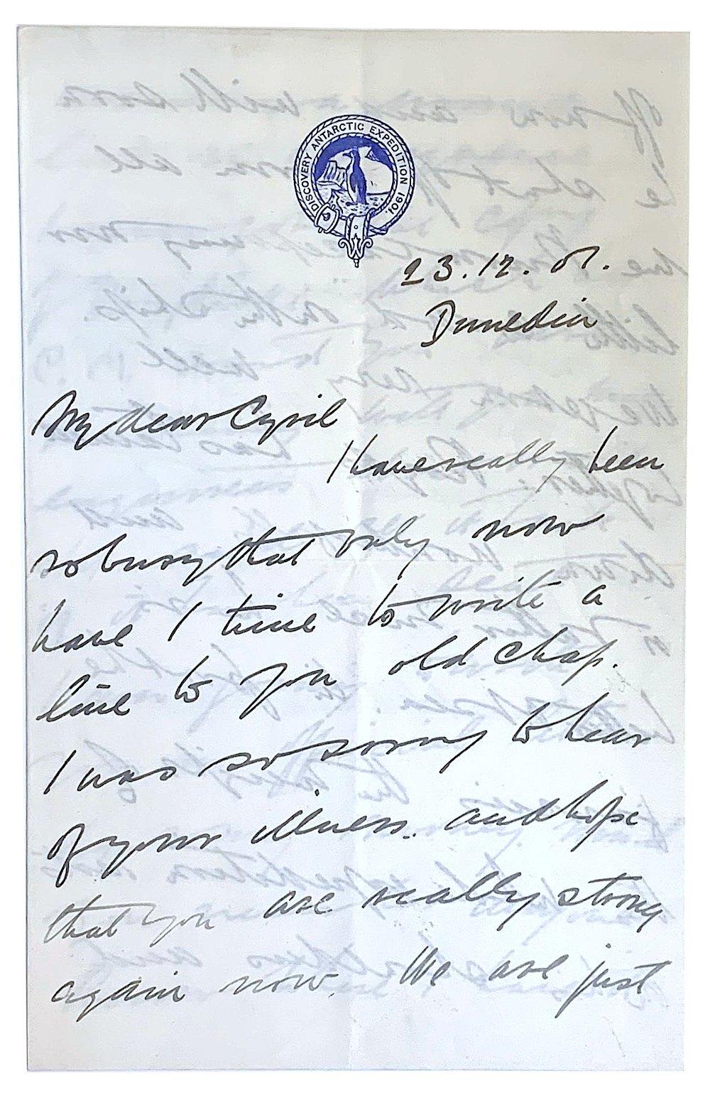 Ernest Shackleton Handgeschriebener und signierter Brief (Frühes 20. Jahrhundert)