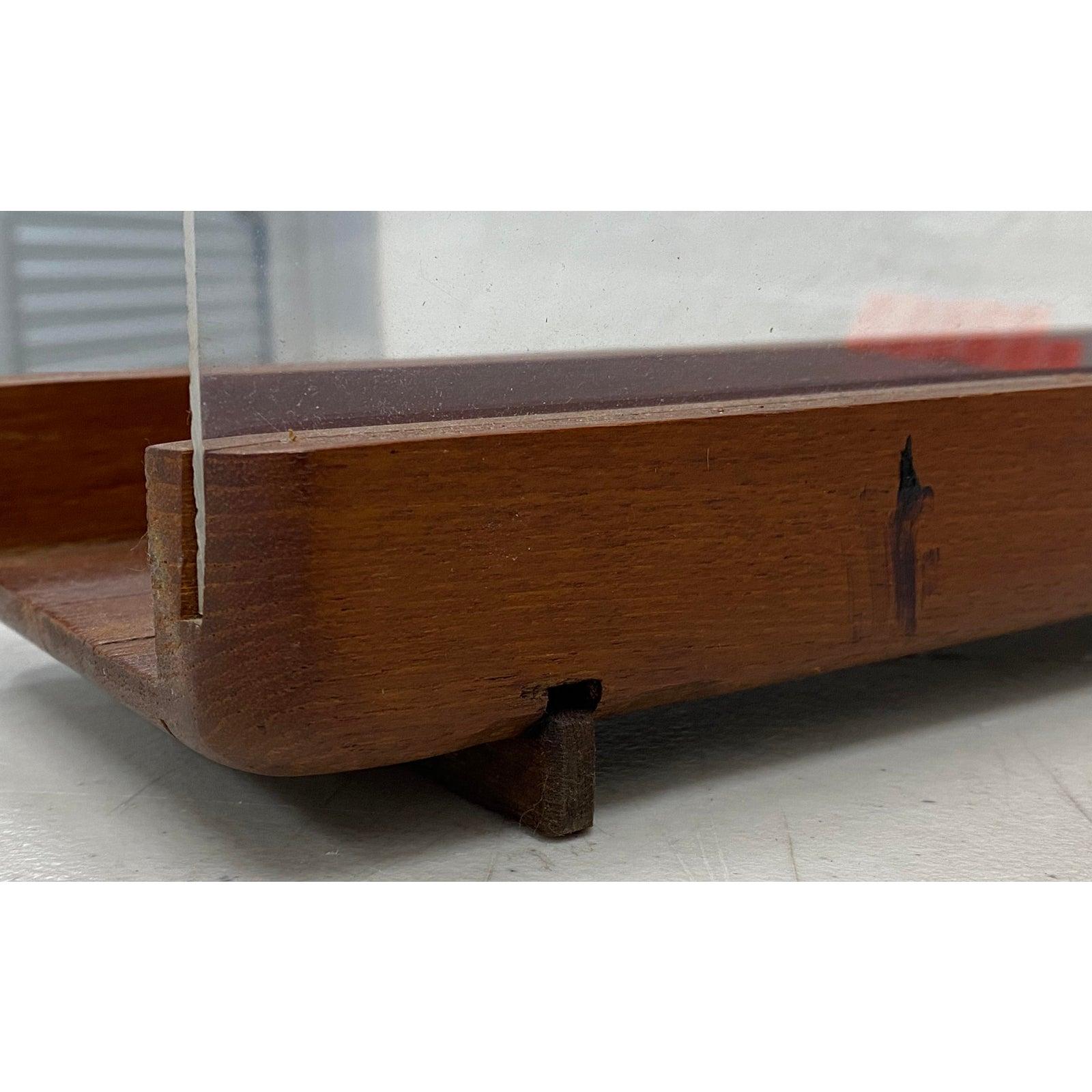 Ernest Sohn Siamese Teak and Acrylic Magazine Holder, circa 1960 In Good Condition For Sale In San Francisco, CA