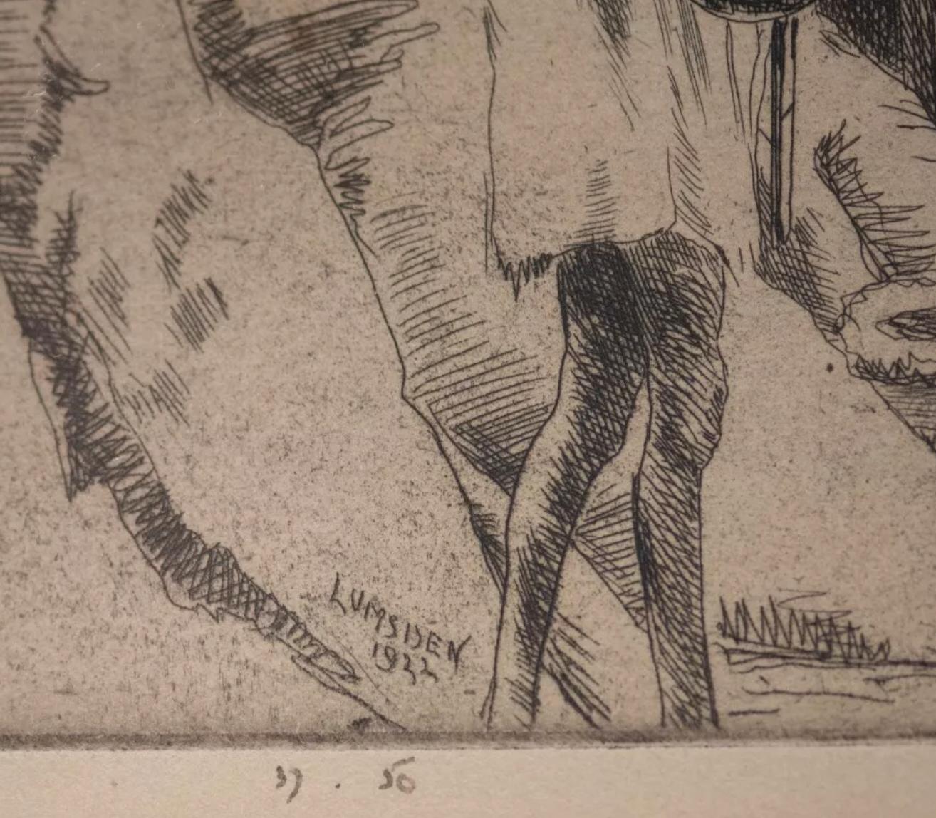India Figurative Landscape 1910 Buddha Rare Early Original Etching For Sale 2