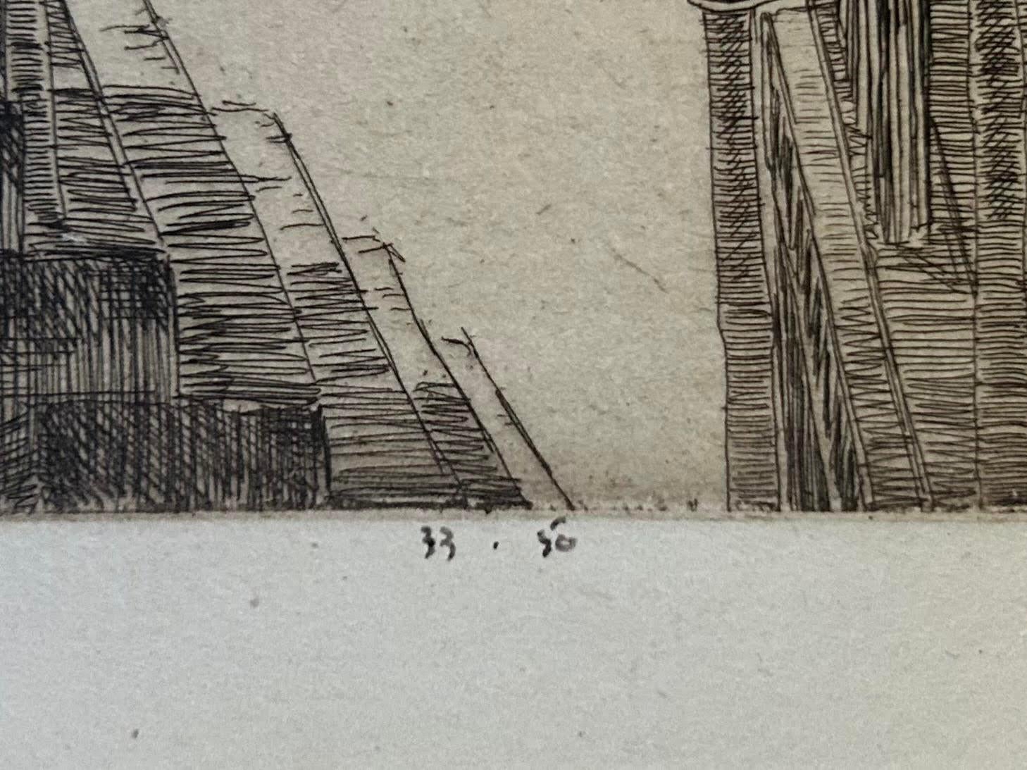 Paesaggio dell'India Acquaforte originale del 1917 in edizione limitata firmata dall'artista Raro in vendita 7