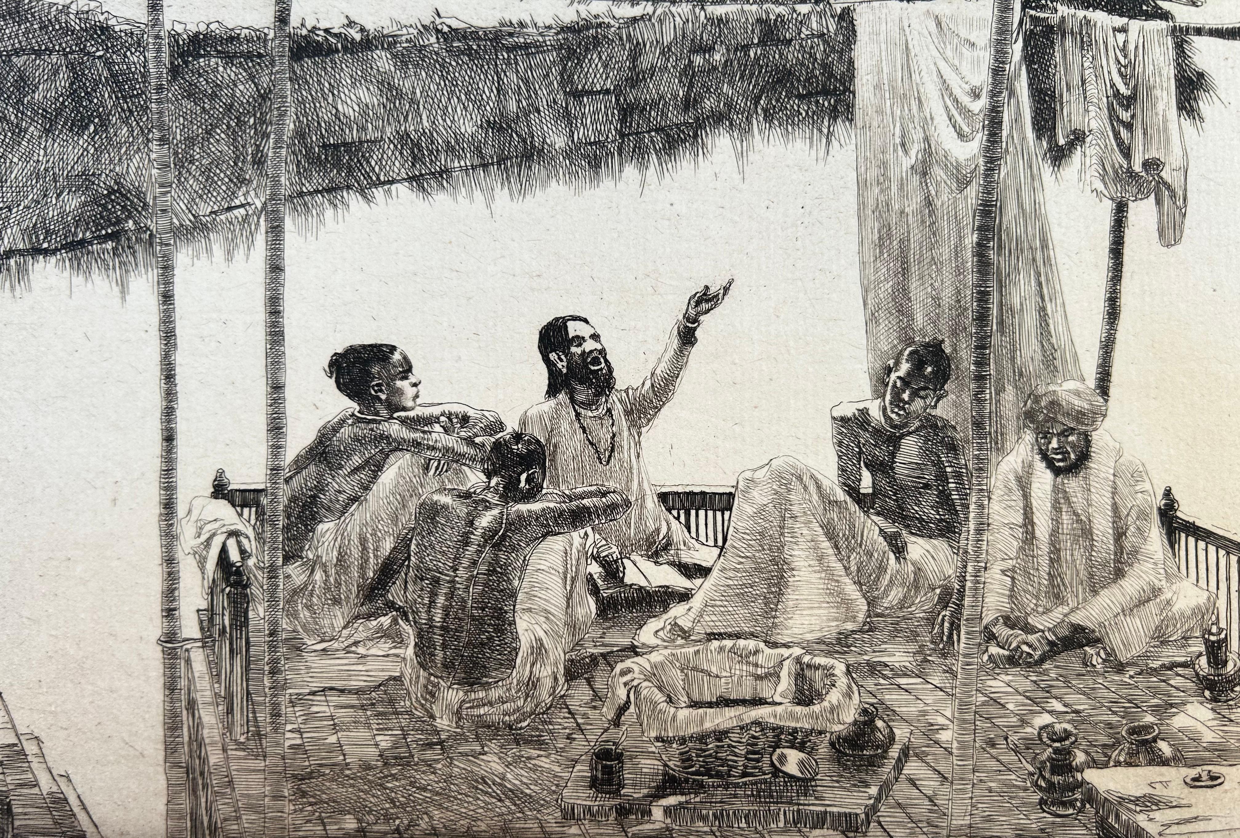 Paesaggio dell'India Acquaforte originale del 1917 in edizione limitata firmata dall'artista Raro in vendita 2