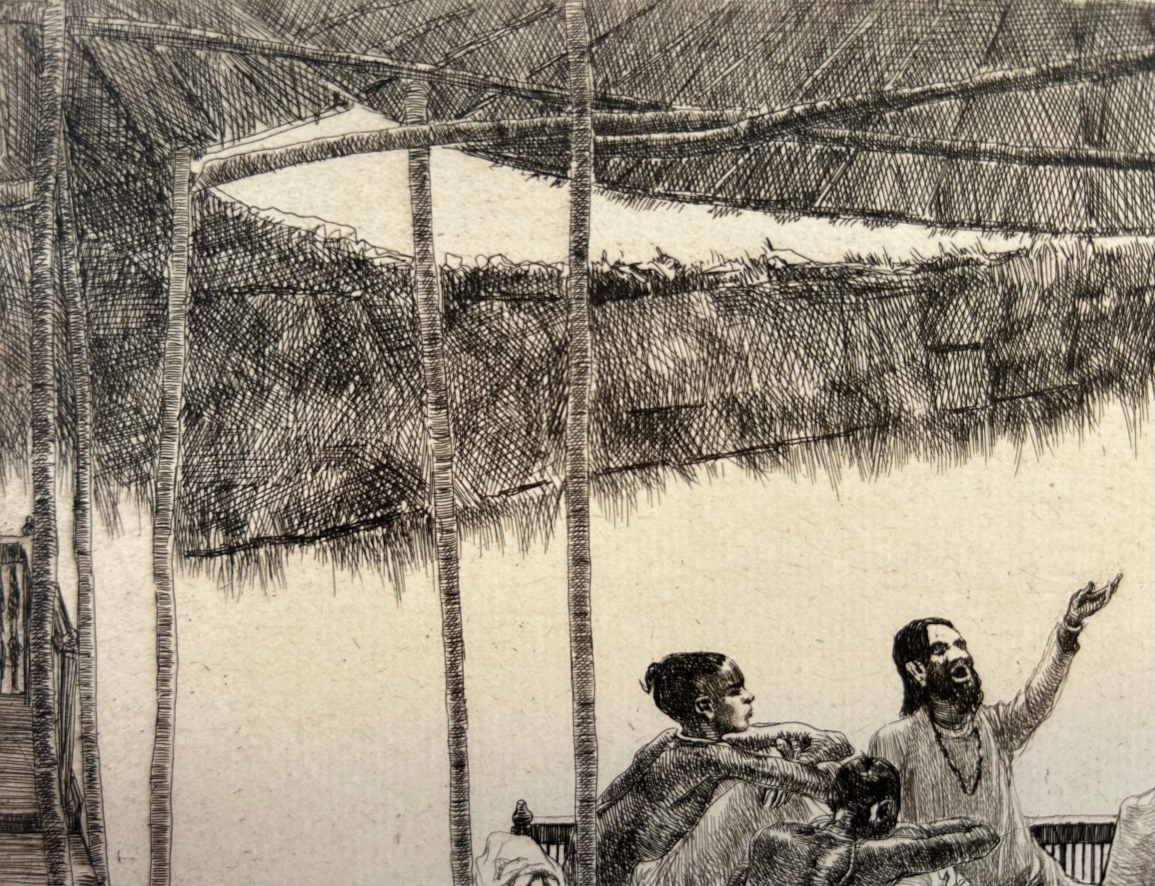 Paesaggio dell'India Acquaforte originale del 1917 in edizione limitata firmata dall'artista Raro in vendita 4