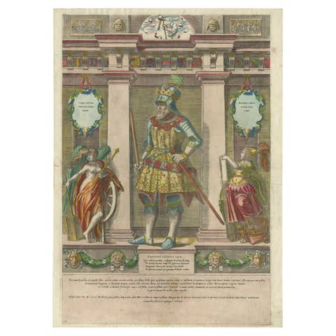 Ernest the Iron of Austria - Antique Engraving by Gaspar Oselli, 1569