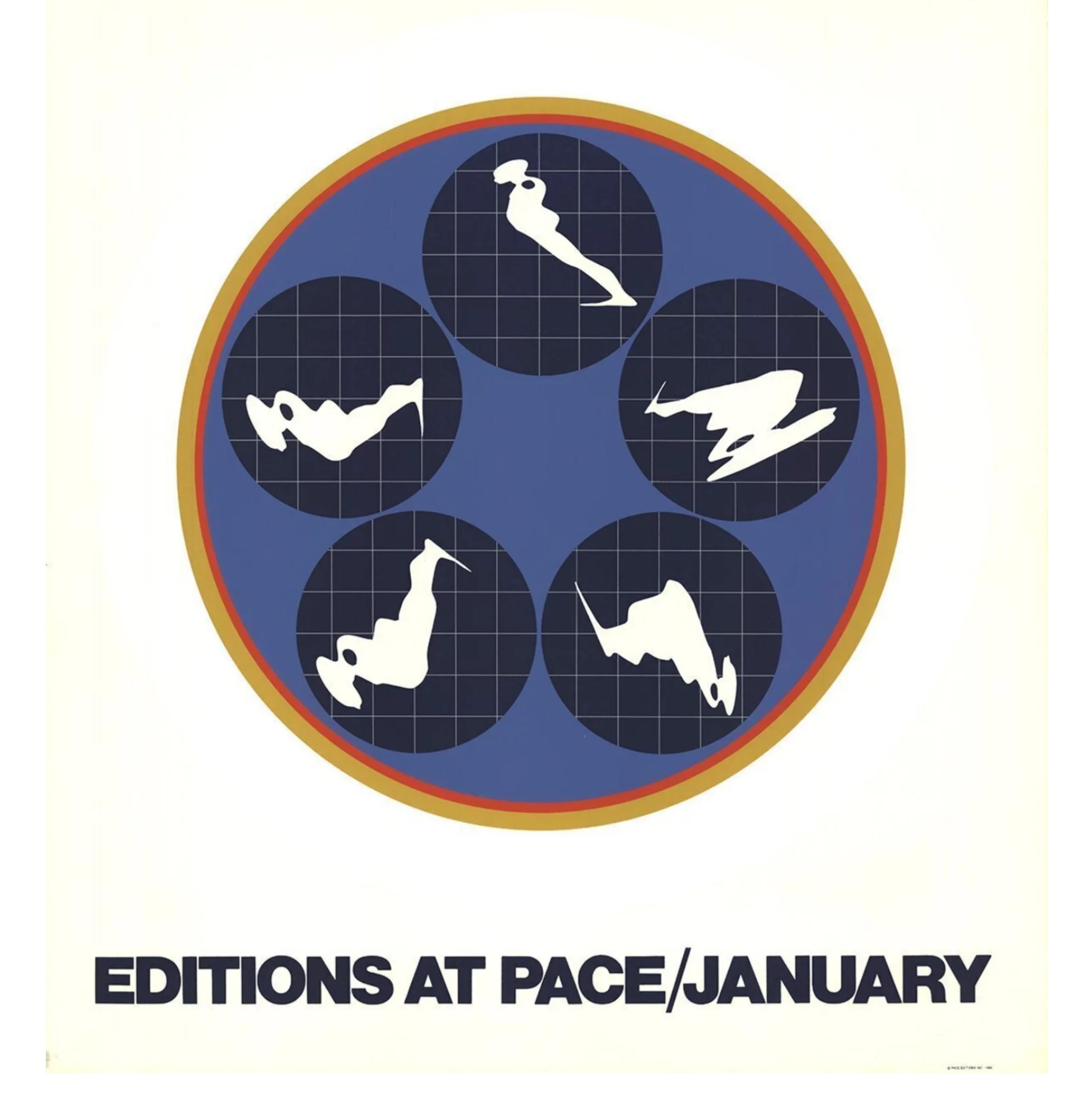 Ernest Trova, Falling Man, edizione limitata 1969, poster serigrafico della PACE Gallery (a) Gallery
