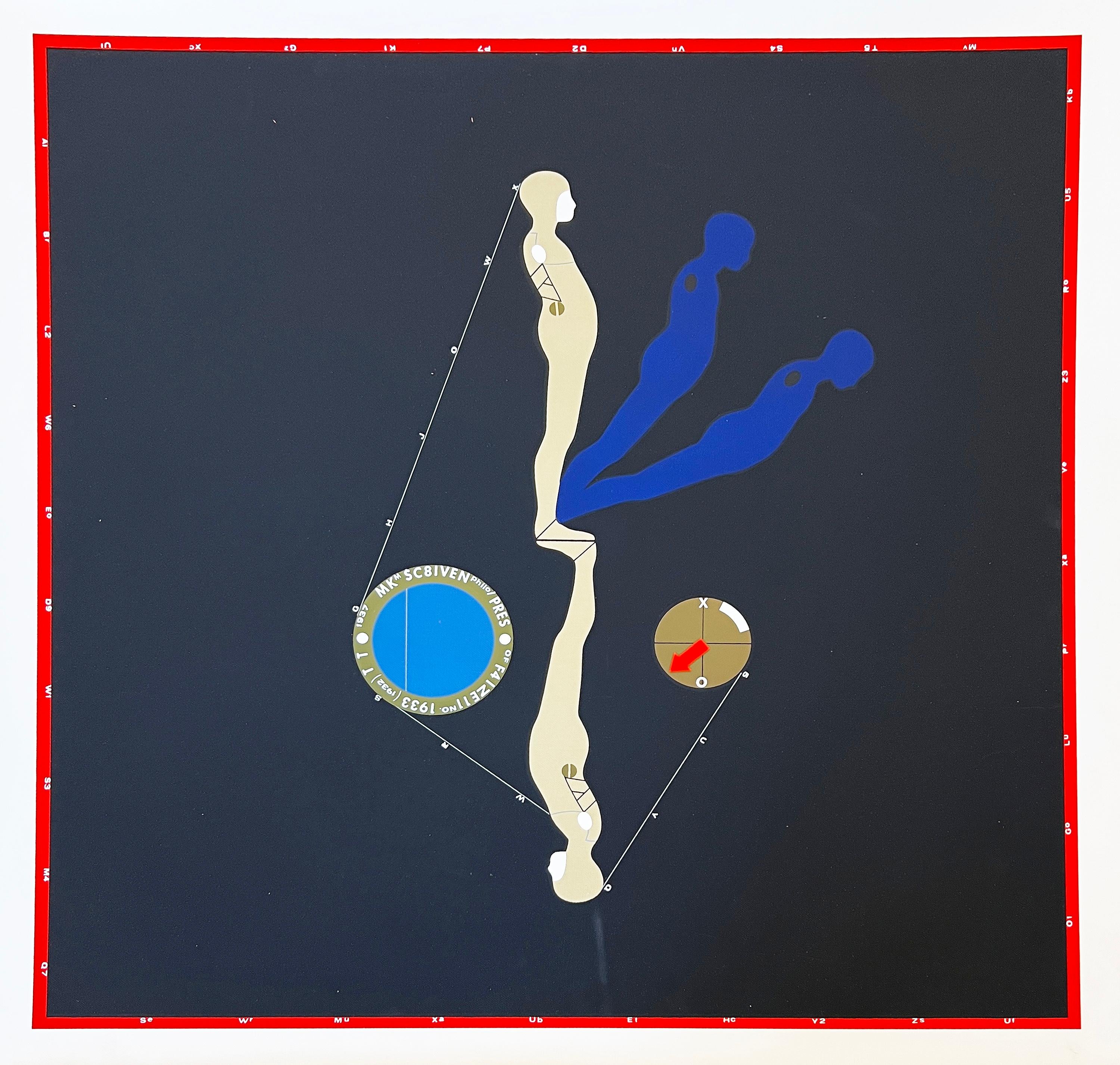 Ernest Tino Trova Abstract Print - Study/Falling Man (Series I)