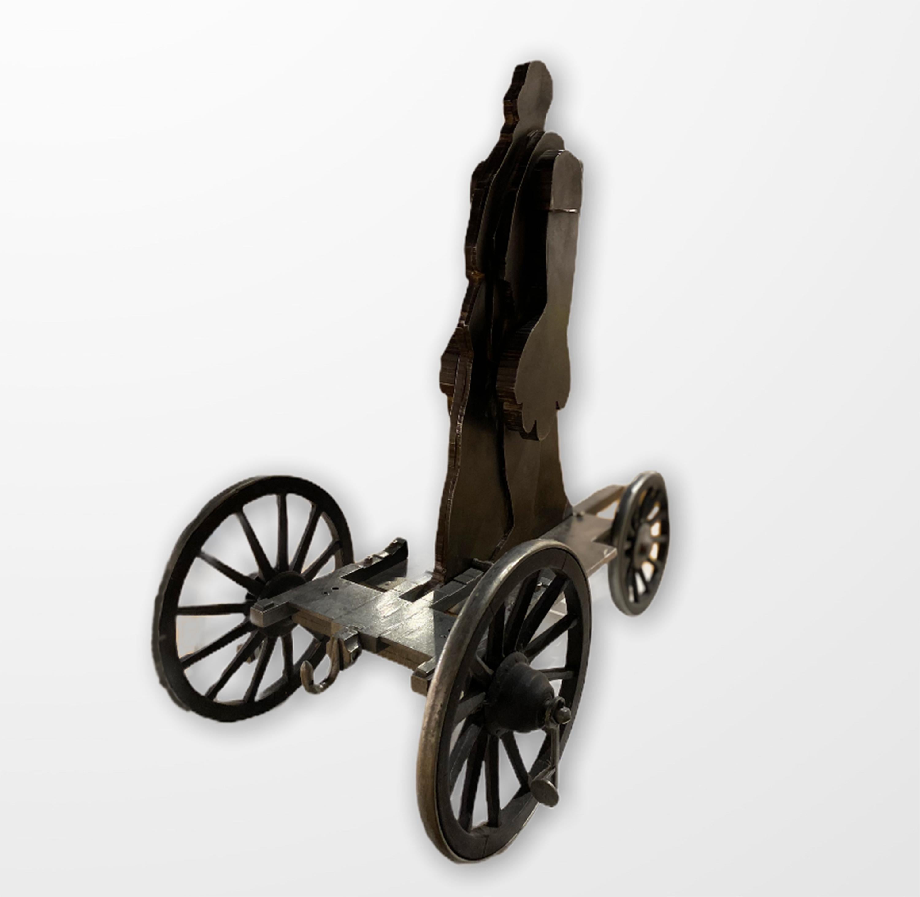 Car Man, vier Rädern (Amerikanische Moderne), Sculpture, von Ernest Tino Trova