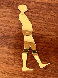 Ernest Trova Brass Folding Man Objet d'Art Sculpture