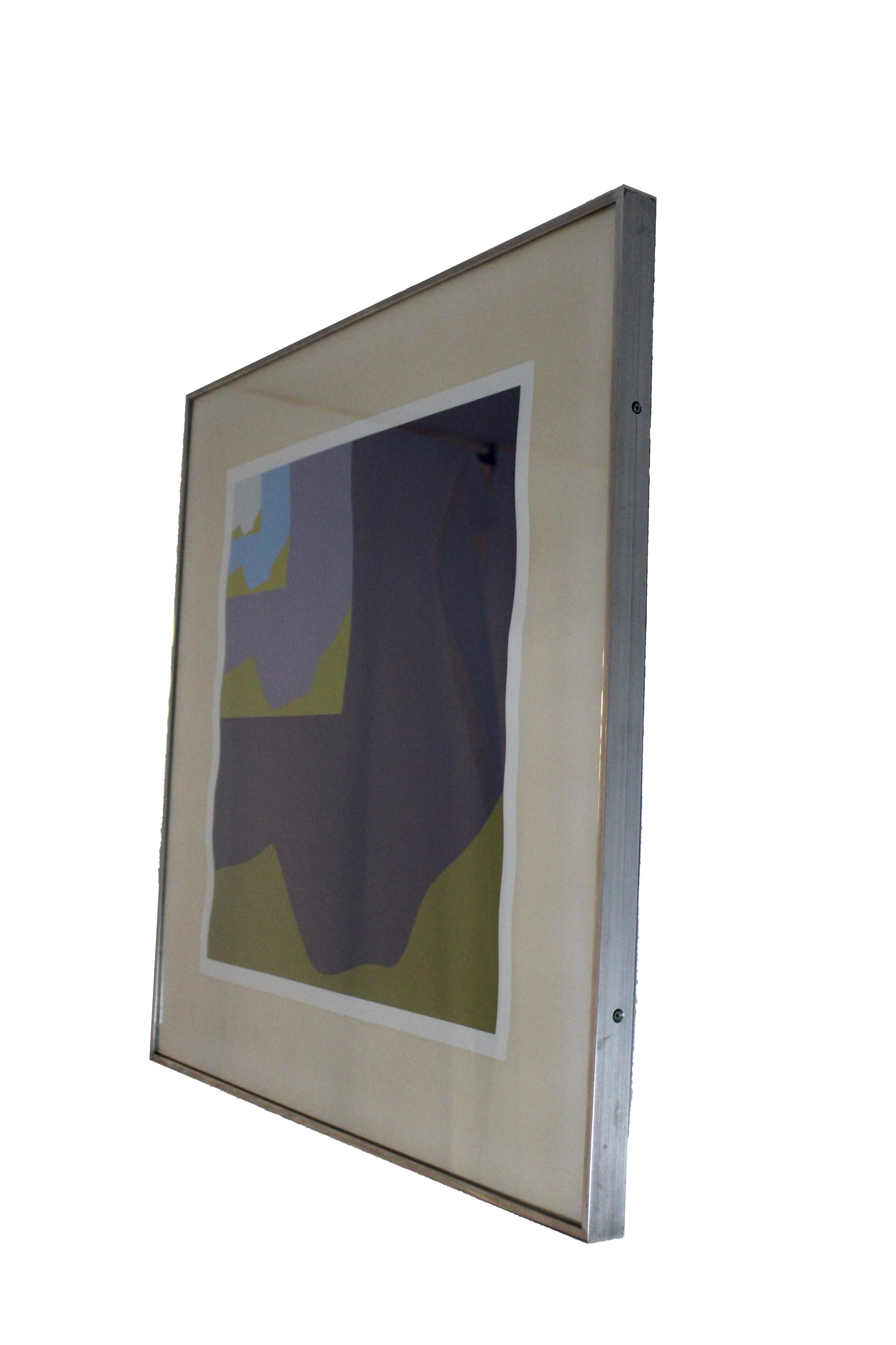 Ernest Trova Falling Man Manscape vi 1969 Limited Edition Serigraph Framed In Good Condition In Keego Harbor, MI