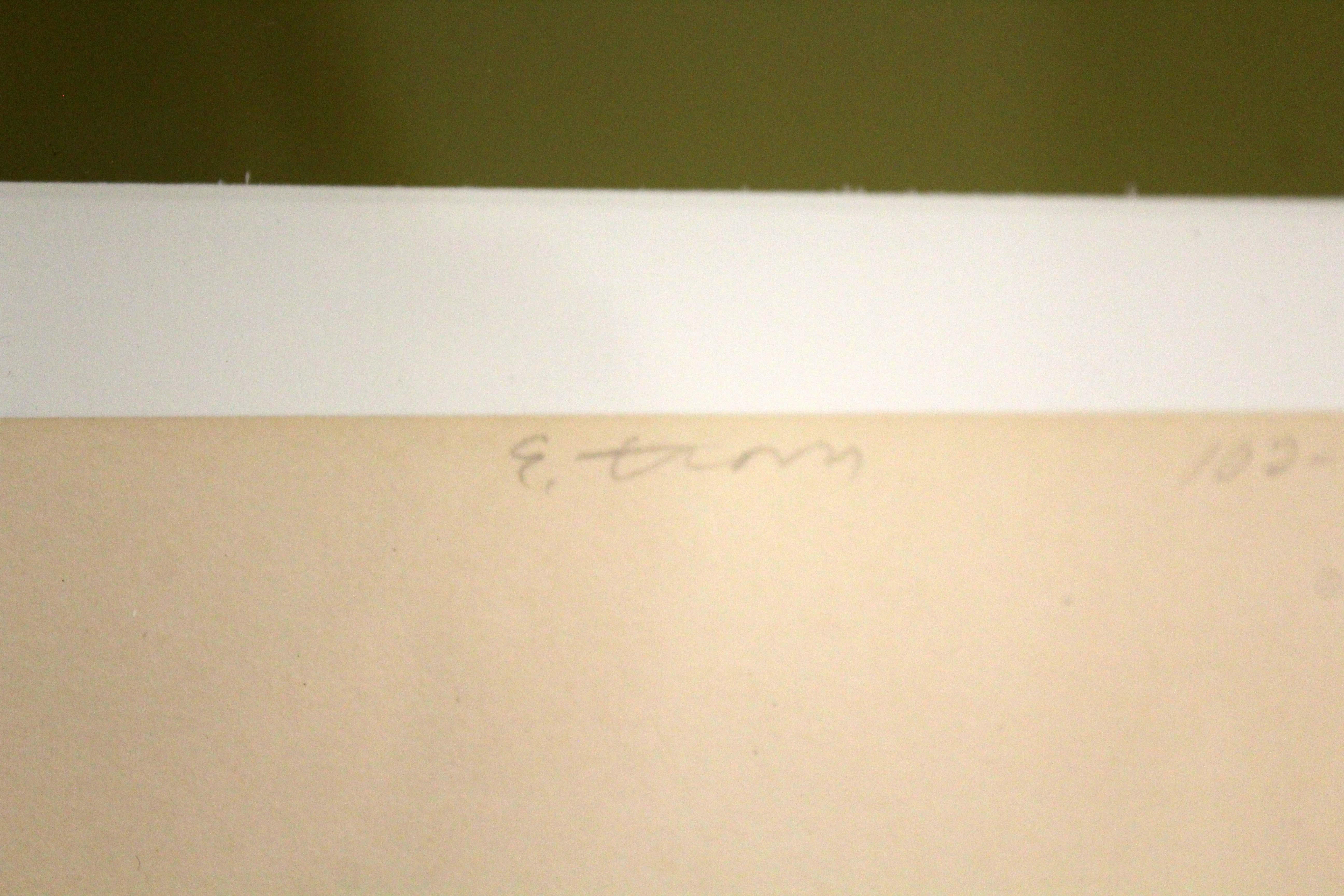 Ernest Trova Falling Man Manscape vi 1969 Limited Edition Serigraph Framed 2