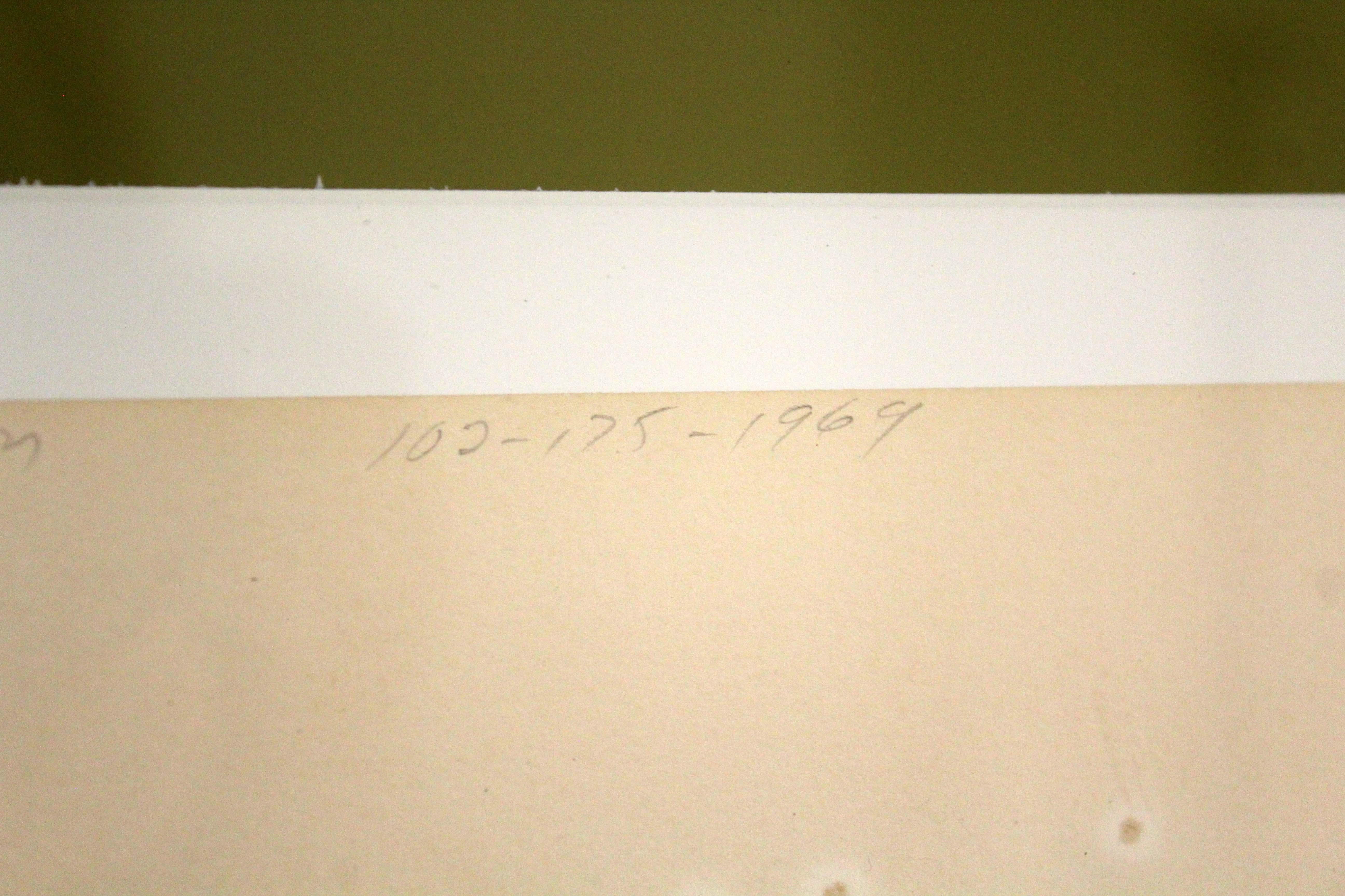 Ernest Trova Falling Man Manscape vi 1969 Limited Edition Serigraph Framed 3