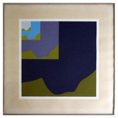 Ernest Trova Falling Man Manscape vi 1969 Limited Edition Serigraph Framed