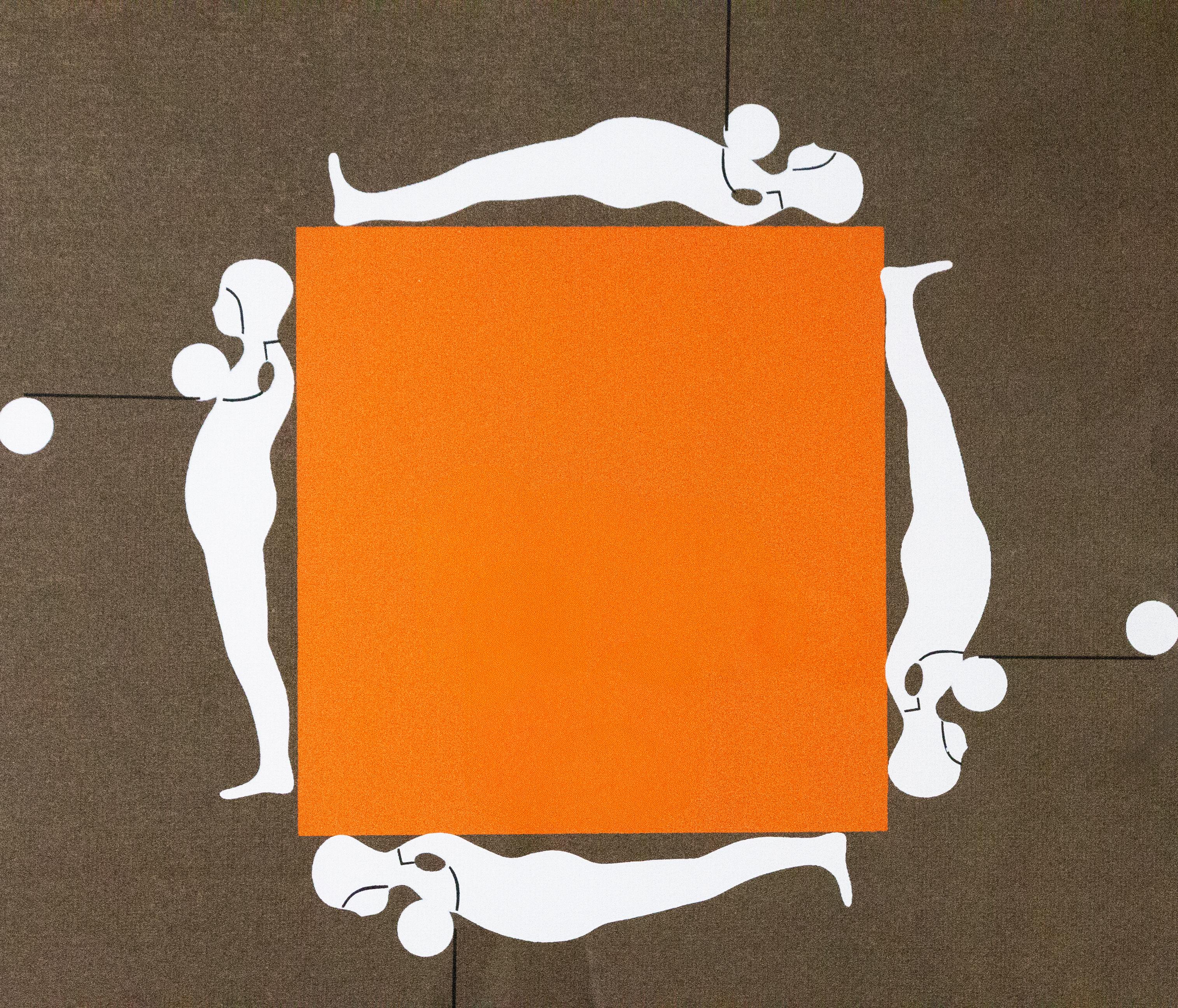 Ein modernes lithografisches Plakat, das Ernest Trova 1967 in der Pace Gallery in New York zeigt. Herausgegeben von Pace Editions. Ernest Tinos Trova war ein amerikanischer Surrealist und Pop-Art-Maler und -Bildhauer, der sich selbst ausbildete.
