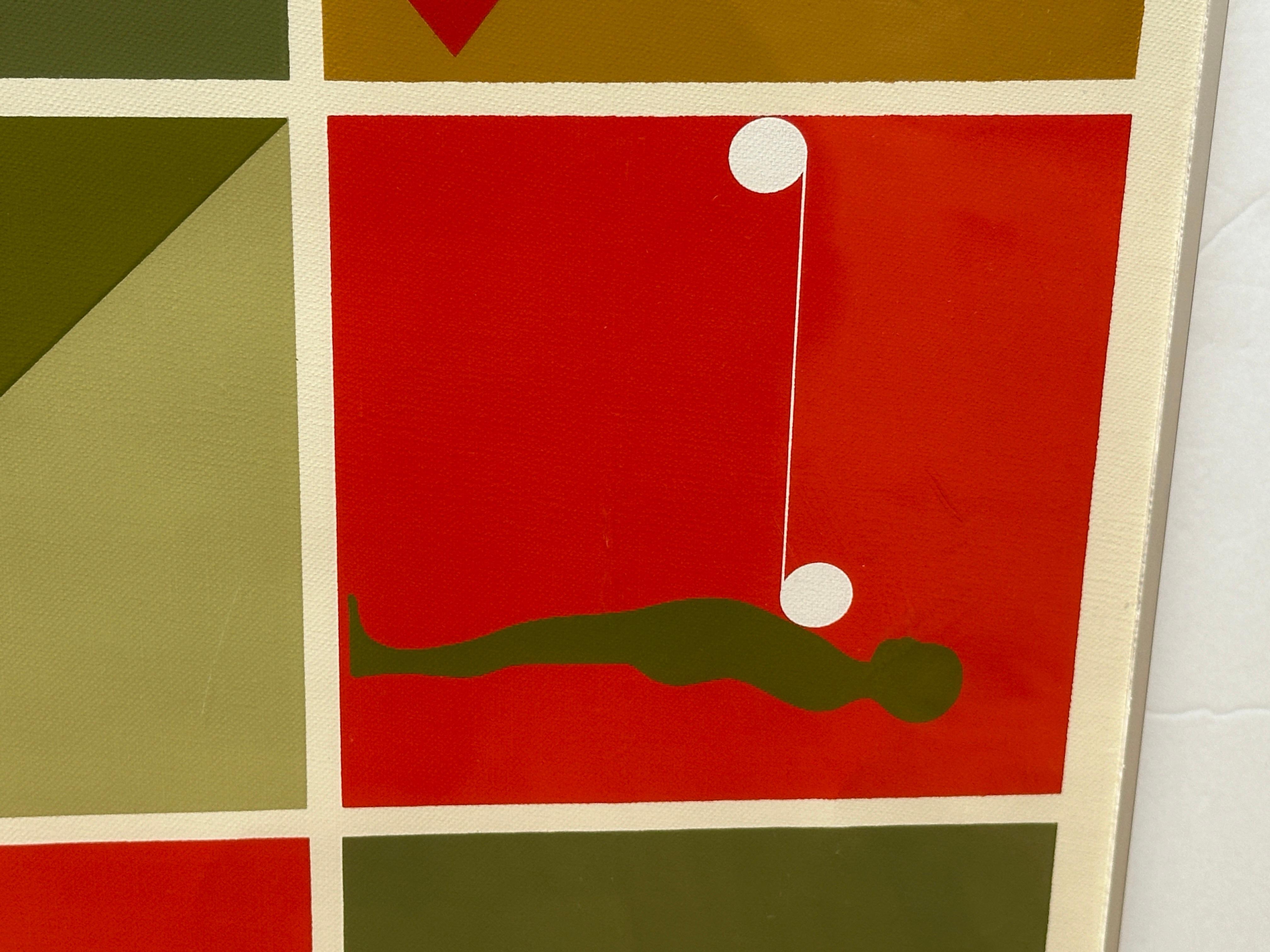 Pop Art Lithograph “Falling man”, study 1 by Ernest Trova 3