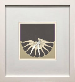 F.M. Manscapes Lithograph Print, Framed, 1970, Signed, 6.75 in.