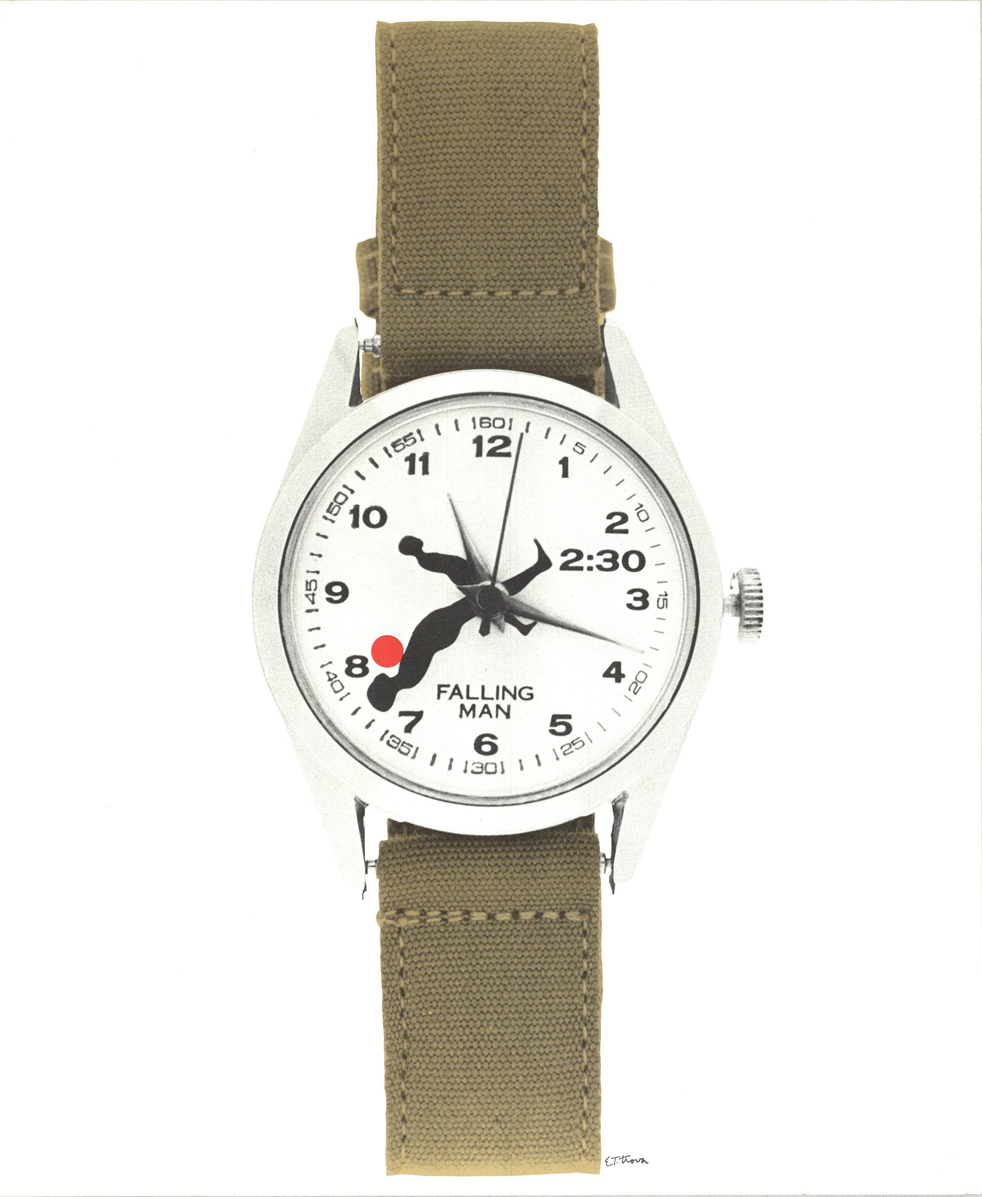 Still-Life Print di Ernest Trova - Trova-Falling Man Watch Stampa vintage in edizione limitata