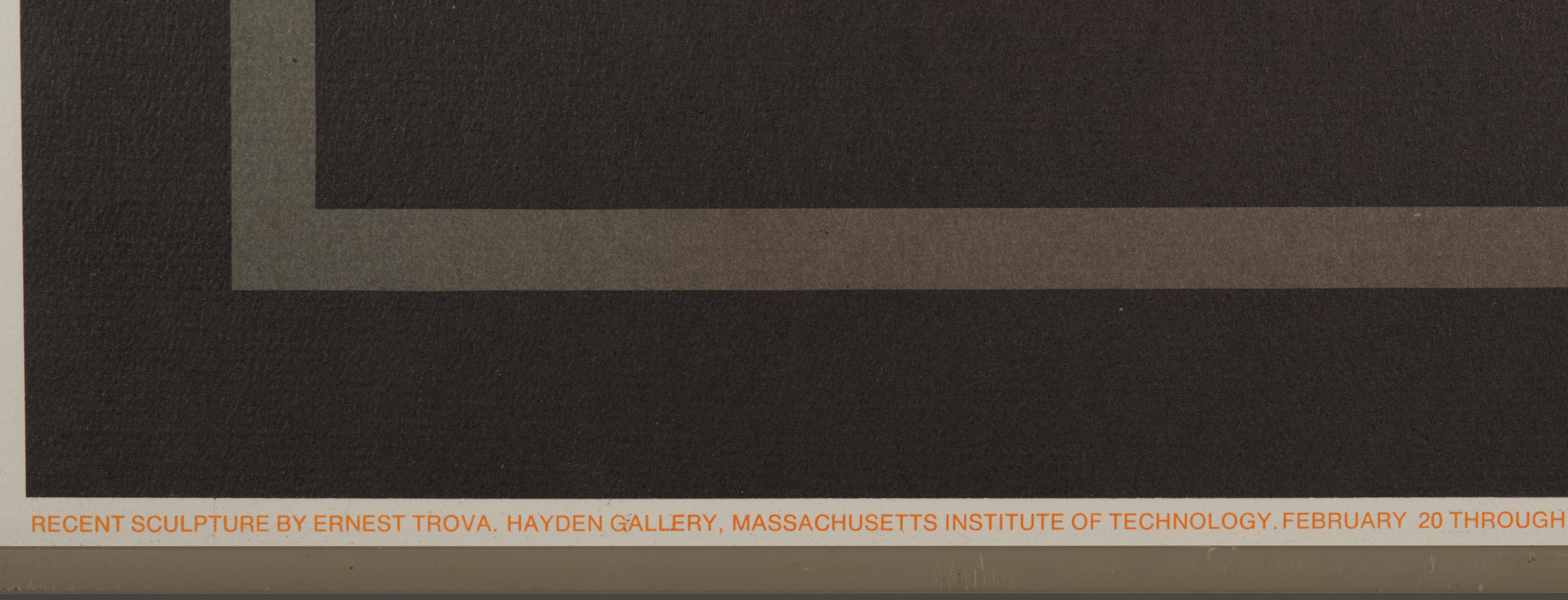 Papier Ernest Trova, Recent Sculpture 1967 Hayden Gallery M.I.T., affiche encadrée en vente