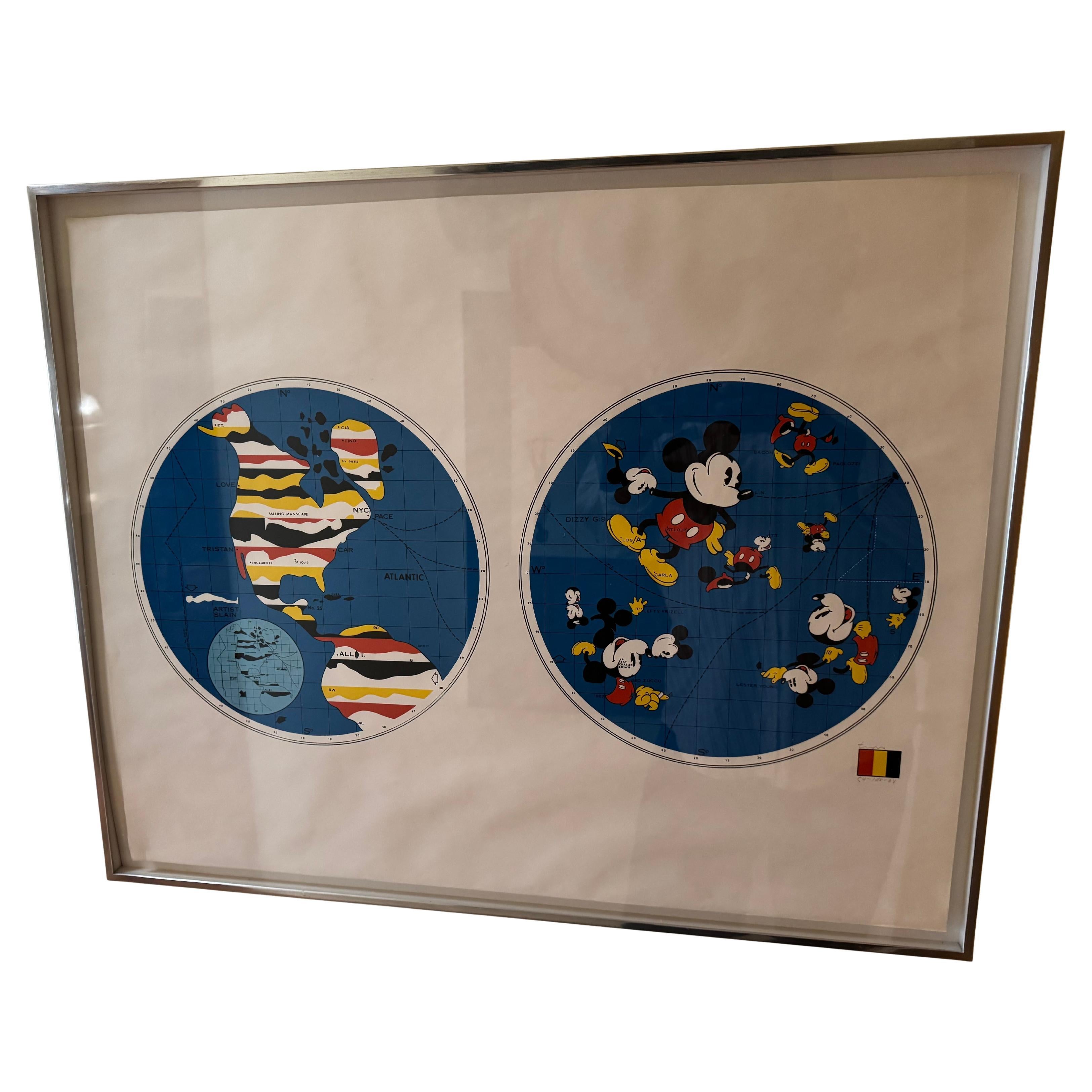 Ernest Trova "The World of Mickey Mouse" Lithograph For Sale