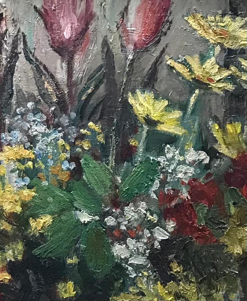 Bouquet printanier by Ernest Voegeli - Oil on canvas 51x66 cm For Sale 1
