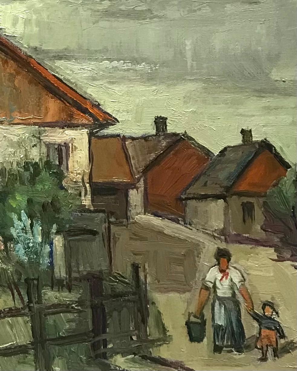 Familienhaus von Ernest Voegeli – Öl auf Leinwand 46x61 cm im Angebot 3