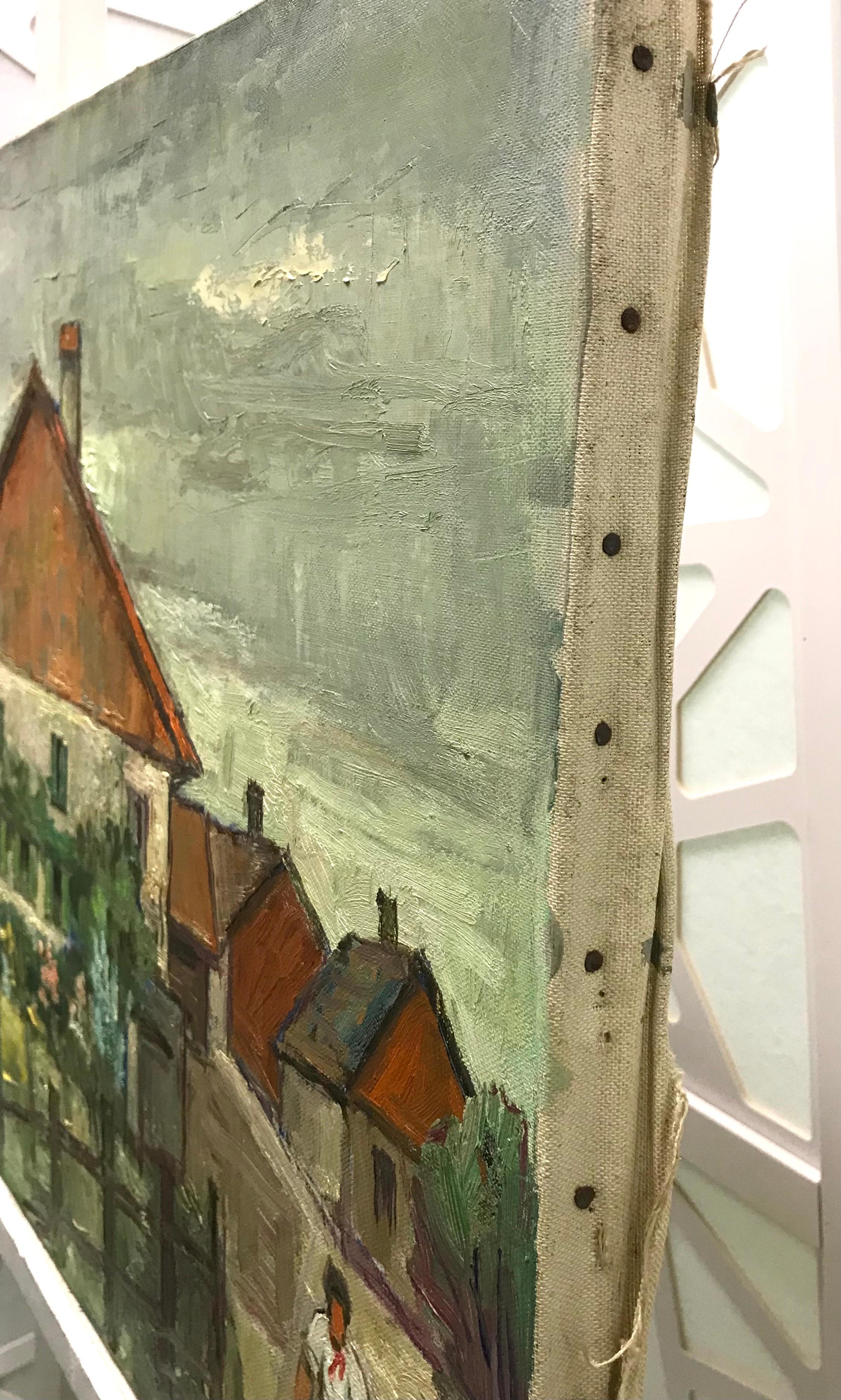 Familienhaus von Ernest Voegeli – Öl auf Leinwand 46x61 cm im Angebot 5