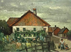 Casa familiar de Ernest Voegeli - Óleo sobre lienzo 46x61 cm