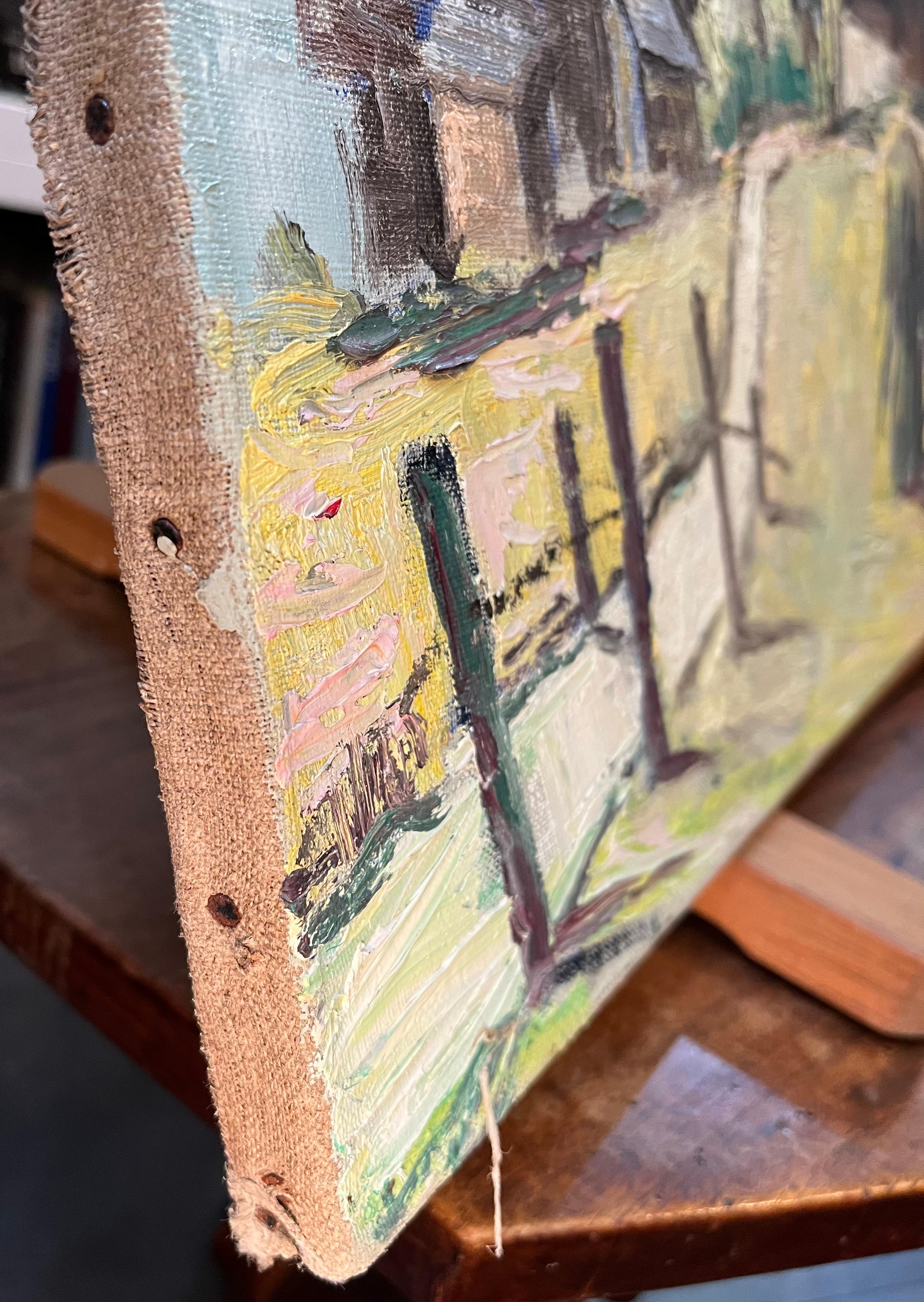 Campos de heno en Adelboden, Berna de Ernest Voegeli - Óleo sobre lienzo 46x61 cm en venta 10