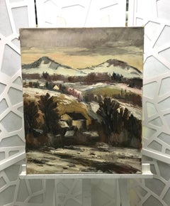 In inverno di Ernest Voegeli - Olio su tela 50x62 cm