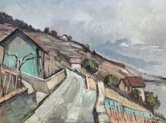 "Le Lavaux in March" by Ernest Voegeli - Oil on canvas 