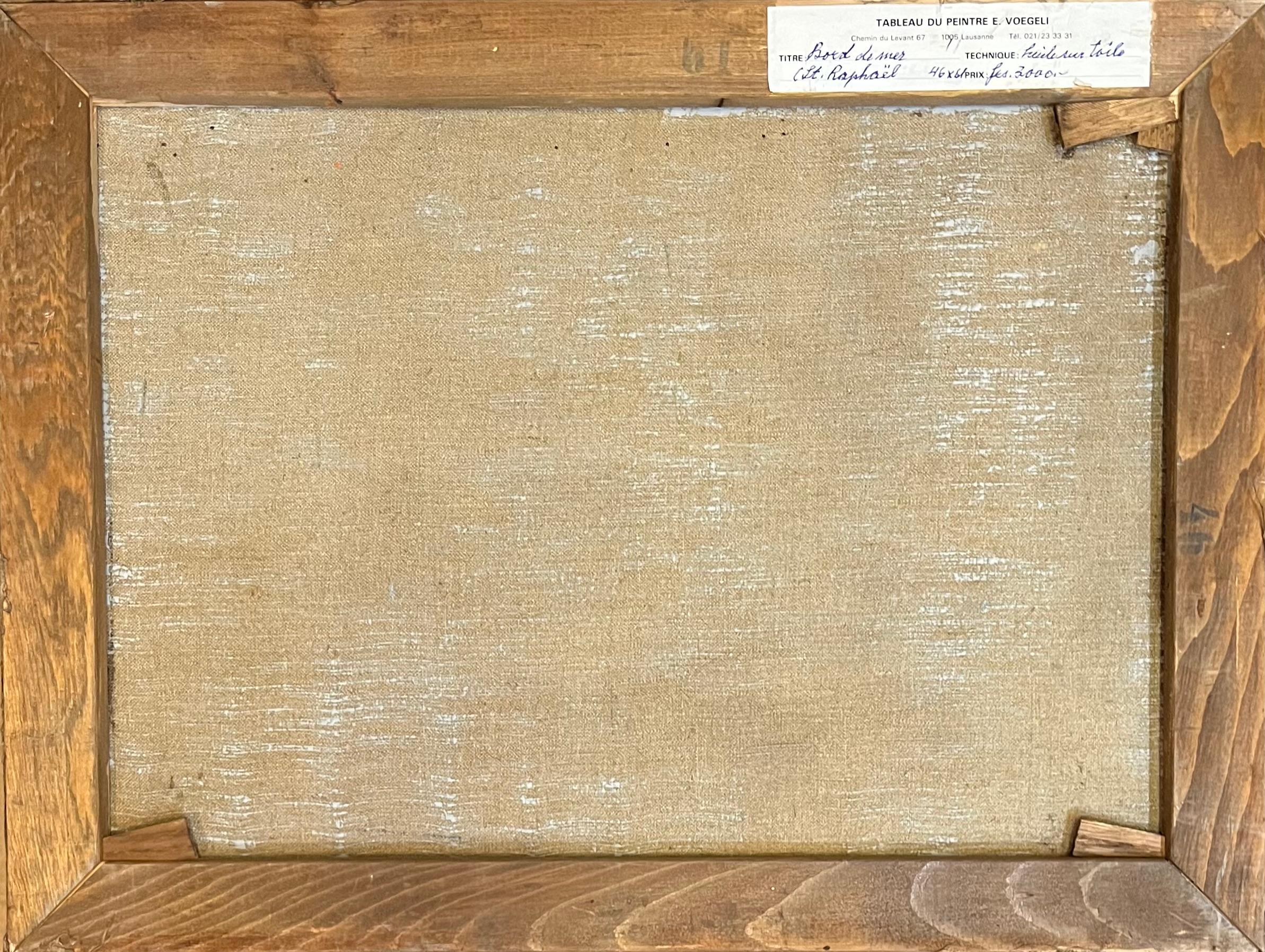 Costa de San Rafael de Ernest Voegeli - Óleo sobre lienzo 46x61 cm en venta 10