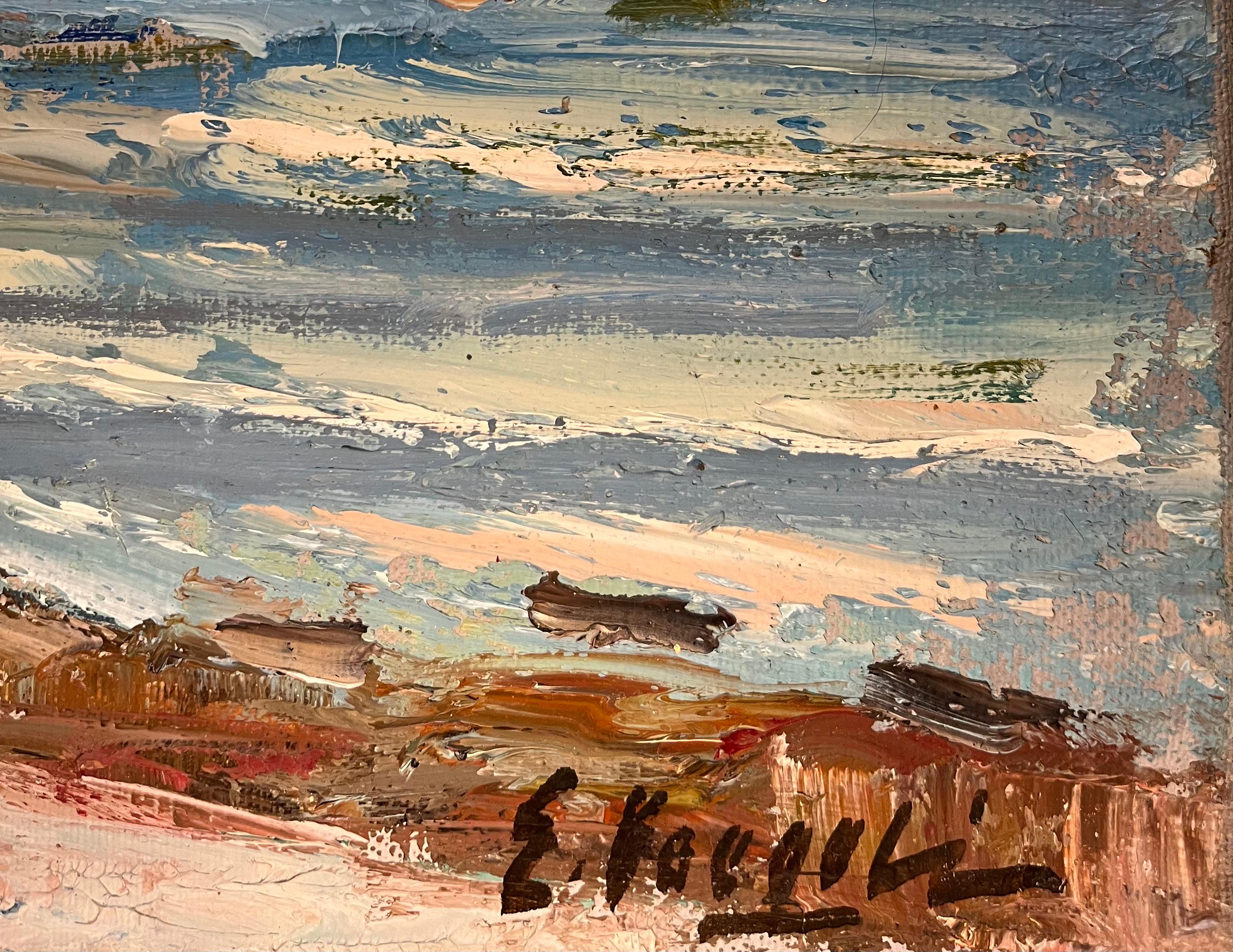 Costa de San Rafael de Ernest Voegeli - Óleo sobre lienzo 46x61 cm en venta 1