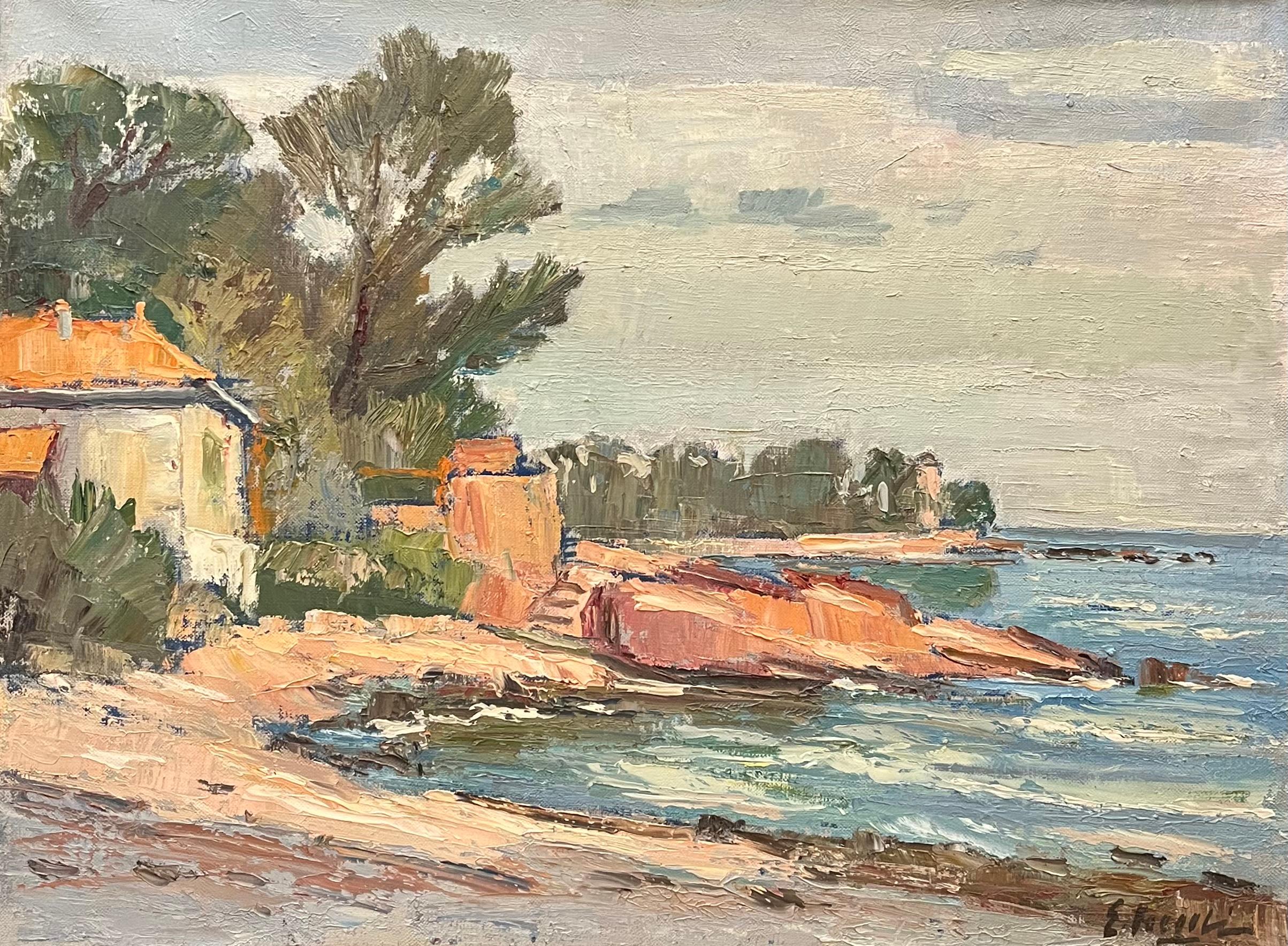 Costa de San Rafael de Ernest Voegeli - Óleo sobre lienzo 46x61 cm en venta 8