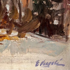Snow-Covered Underwood by Ernest Voegeli - Oil on Canvas 46x55 cm