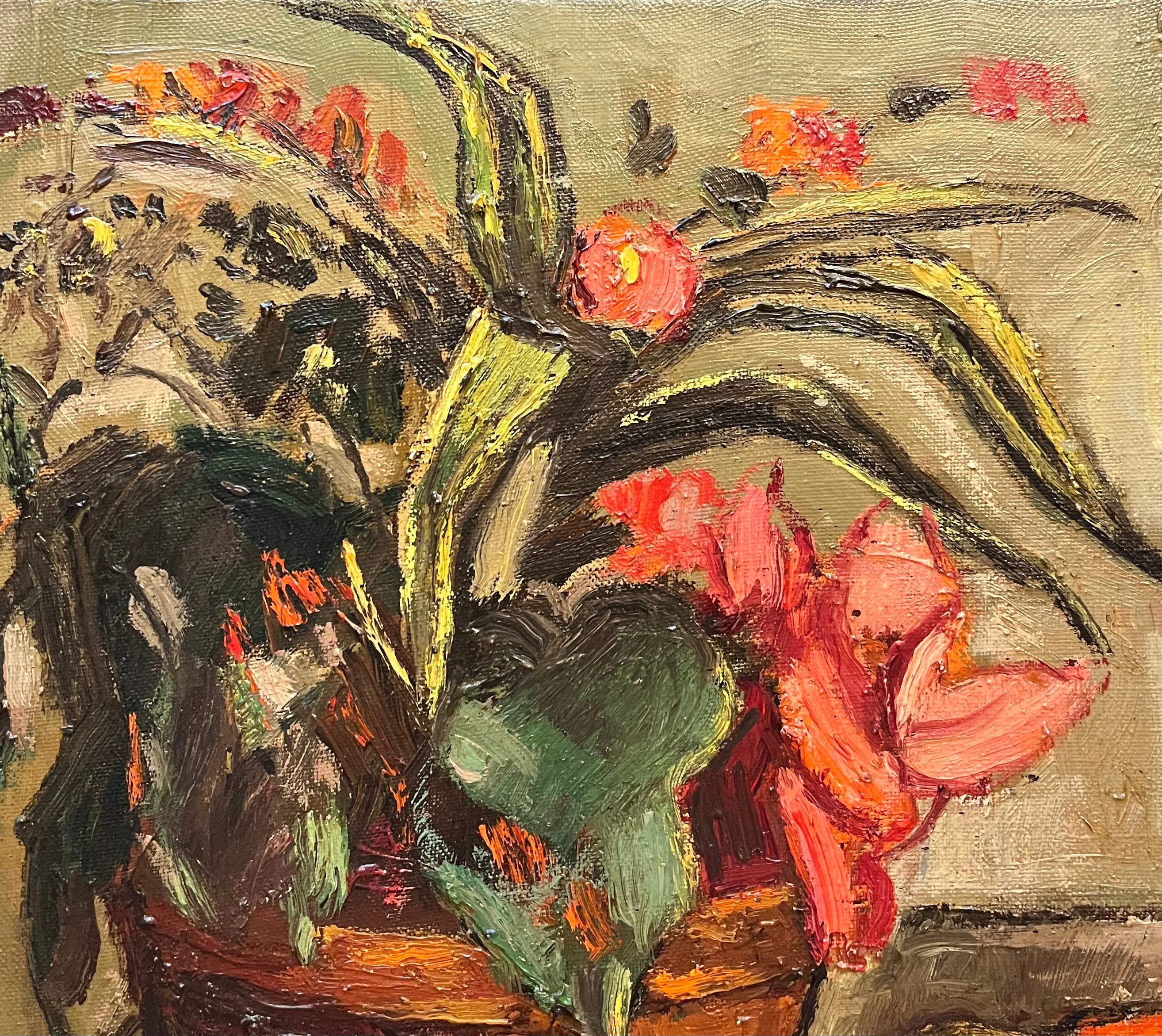 L'altopiano rosso di Ernest Voegeli - Olio su tela 50x61 cm in vendita 4