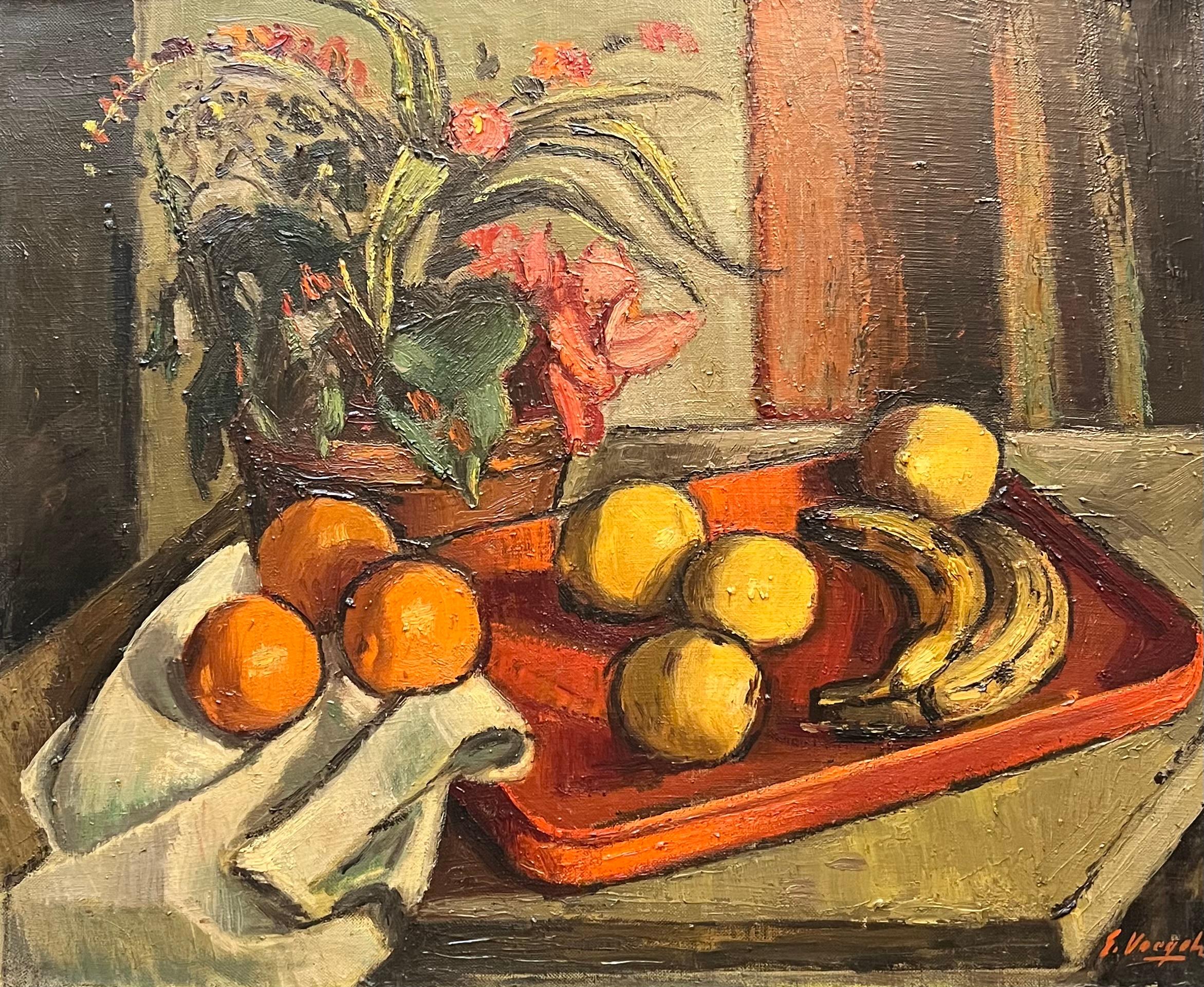 L'altopiano rosso di Ernest Voegeli - Olio su tela 50x61 cm