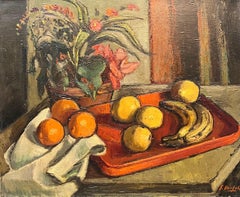 La meseta roja de Ernest Voegeli - Óleo sobre lienzo 50x61 cm
