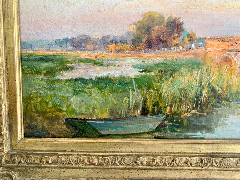 English Impressionist early 20th century River landscape, on the Arun River UK For Sale 1