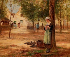 Ernest Charles Walbourn - Early 20th Century Oil, The Shoe Seller