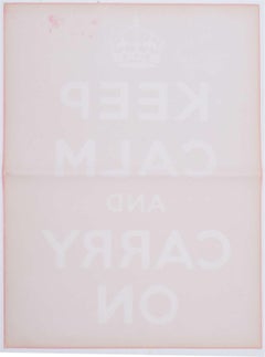 Cartel original de Keep Calm and Carry On de 1939 (tamaño mediano)
