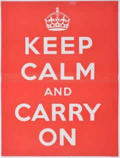 Cartel original de Keep Calm and Carry On de 1939 (tamaño mediano)
